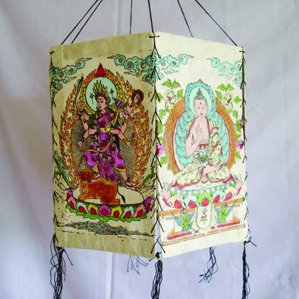 Four Side Lamp Shade with Prints