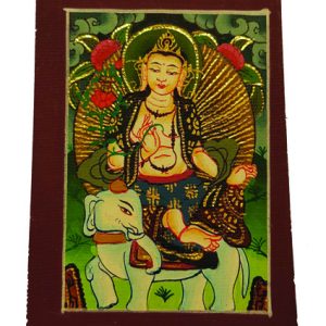 Tiny Thangka of Samantabhadra