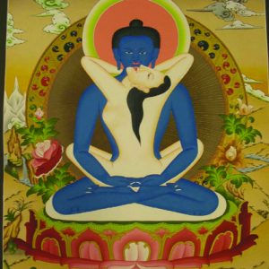 Samantabhadra Tibetan Hand Painted Buddhist Thangka Real Gold Traditional Color